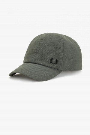 Fred Perry Classic Piqué Cap Accessories Grønn Svarte | ANODF67723