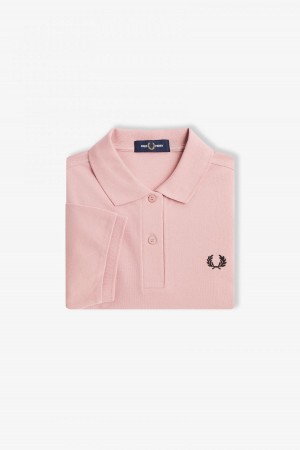 Fred Perry G6000 Fred Perry Shirt Dame Rosa Rosa Svarte | ENOVG22409