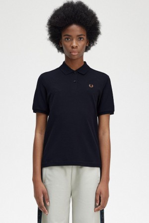 Fred Perry G6000 Polo T Skjorte Dame Marineblå | NOXBR15641