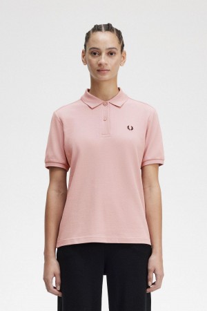 Fred Perry G6000 Polo T Skjorte Dame Rosa Rosa Svarte | NOZPD87999