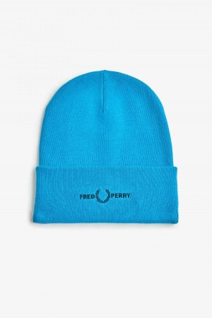 Fred Perry Grafiske Beanie Accessories Blå Svarte | TNOWZ21822