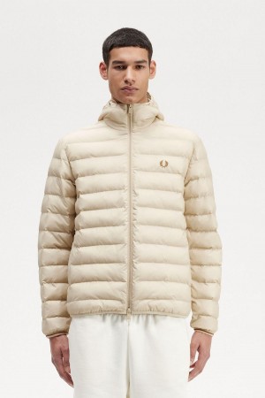 Fred Perry Hette Insulated Frakker Herre Oatmeal | NOJZR65742