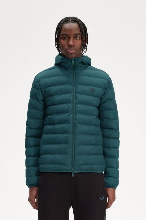 Fred Perry Hette Insulated Frakker Herre Blå | NOJZR76496