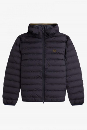 Fred Perry Hette Insulated Frakker Herre Marineblå | TNOPQ63819