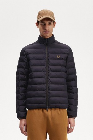 Fred Perry Insulated Frakker Herre Marineblå | PNOQX91226