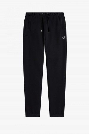 Fred Perry Loopback Sweatpant Bukser Herre Svarte | NOCVG92796