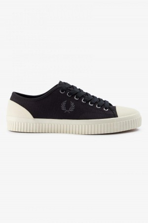 Fred Perry Low Hughes Sko Dame Svarte | MNOHR17152