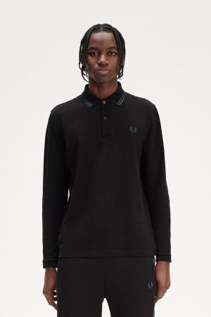 Fred Perry M1212 Polo T Skjorte Herre Svarte Blå Blå | NOJKU56158