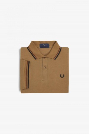 Fred Perry M12 Fred Perry Shirt Herre Mørke Brune Svarte | DNOKV46757