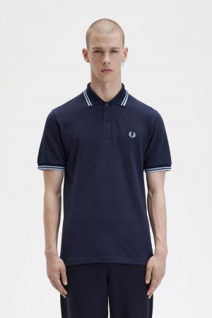 Fred Perry M12 Polo T Skjorte Herre Marineblå | NOCIF91609