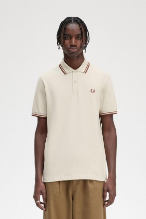 Fred Perry M12 Polo T Skjorte Herre Mørke Brune | LNOSX49473