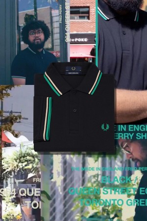 Fred Perry M12 Polo T Skjorte Herre Svarte Grønn | ZNONQ95950