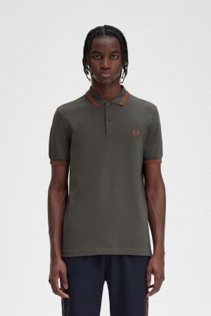 Fred Perry M3600 Polo T Skjorte Herre Grønn | DNOVO22105