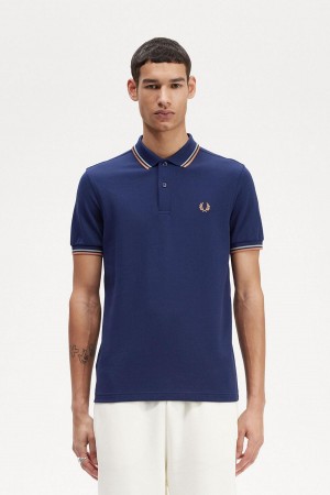 Fred Perry M3600 Polo T Skjorte Herre Marineblå Lyse | BNOSD24760