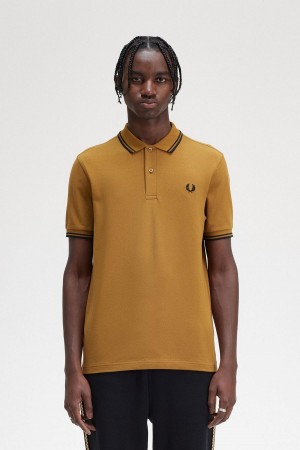 Fred Perry M3600 Polo T Skjorte Herre Mørke Svarte Svarte | NOJVR90887