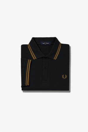 Fred Perry M3600 Polo T Skjorte Herre Svarte | NONEJ40074