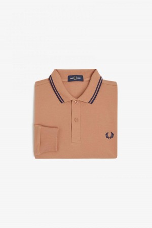 Fred Perry M3636 Fred Perry Shirt Herre Lyse Marineblå Marineblå | ENOHC27398