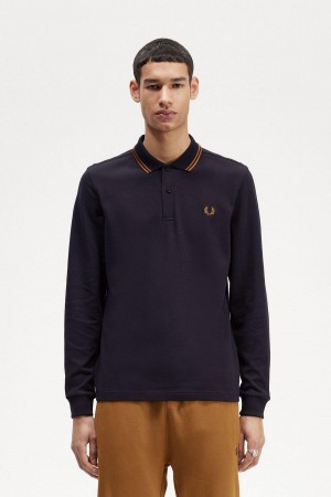 Fred Perry M3636 Polo T Skjorte Herre Marineblå Mørke Mørke | NOJVR59390