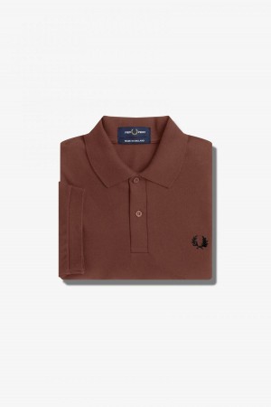 Fred Perry M3 Polo T Skjorte Herre Brune Svarte | XNOBH73491