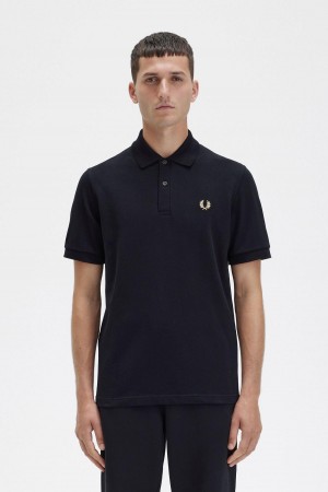 Fred Perry M3 Polo T Skjorte Herre Svarte | GNOEC37319