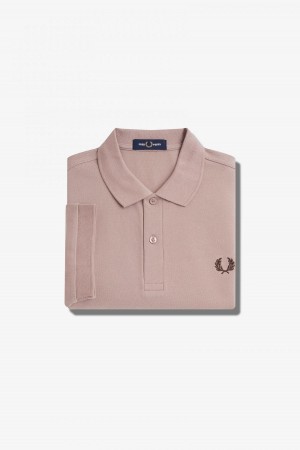 Fred Perry M6000 Fred Perry Shirt Herre Mørke Rosa | NOXBR78989