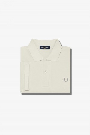 Fred Perry M6000 Fred Perry Shirt Herre Ecru / Limestone | PNOER45432