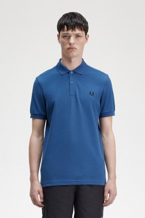 Fred Perry M6000 Polo T Skjorte Herre Blå Svarte | PNOQX69761