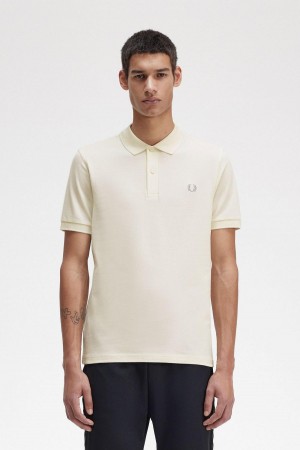 Fred Perry M6000 Polo T Skjorte Herre Ecru / Limestone | PNOQX48858