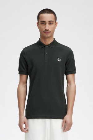 Fred Perry M6000 Polo T Skjorte Herre Grønn Hvite | NOCVG26836