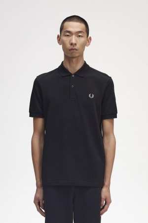 Fred Perry M6000 Polo T Skjorte Herre Svarte | NOZPD95126