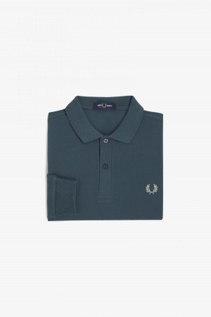 Fred Perry M6006 Fred Perry Shirt Herre Blå | NOJZR48081