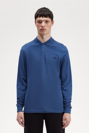 Fred Perry M6006 Polo T Skjorte Herre Blå | NOIIZ99429