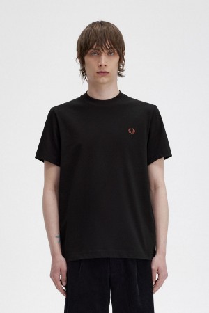 Fred Perry Rave Grafiske T-skjorte Herre Svarte | YNOGT16054