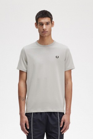 Fred Perry Ringer T-skjorte Herre Limestone | TNOPQ98420