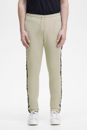 Fred Perry Taped Track Pants Bukser Herre Lyse Svarte | GNOUC98237