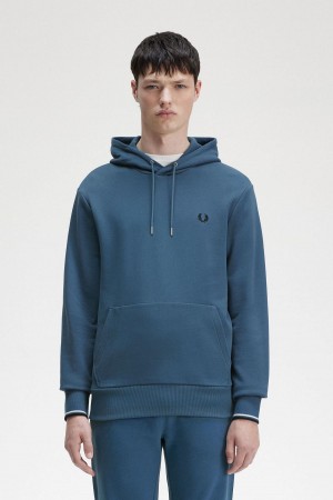 Fred Perry Tipped Hette Gensere Herre Blå | UNOTG73897