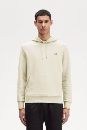 Fred Perry Tipped Hette Gensere Herre Oatmeal | FNOUI15809