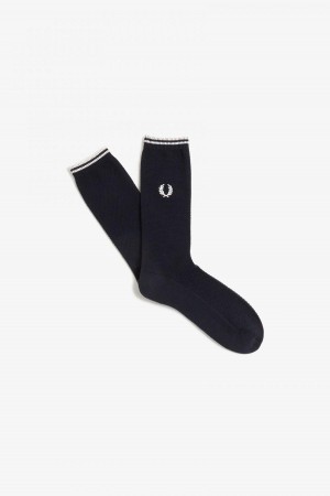 Fred Perry Tipped Sokker Accessories Svarte | NOXBR61354