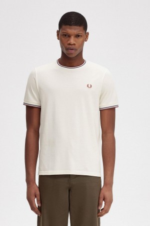 Fred Perry Twin Tipped T-skjorte Herre Brune | UNOTG27893