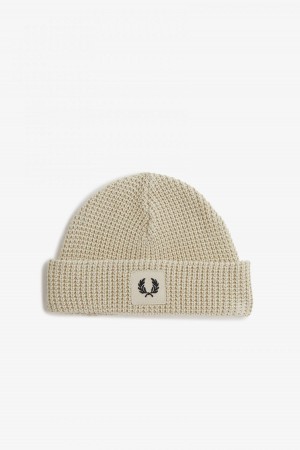 Fred Perry Waffle Knit Beanie Accessories Svarte | XNOBH46534