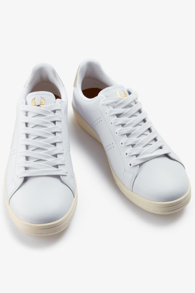 Fred Perry B721 Sko Herre Hvite Lyse | XNOGW31067