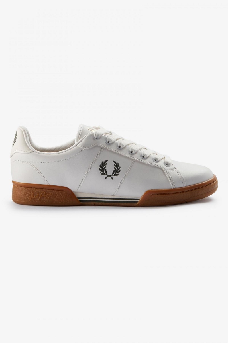 Fred Perry B722 Sko Herre Hvite Grønn | NOZPD48834