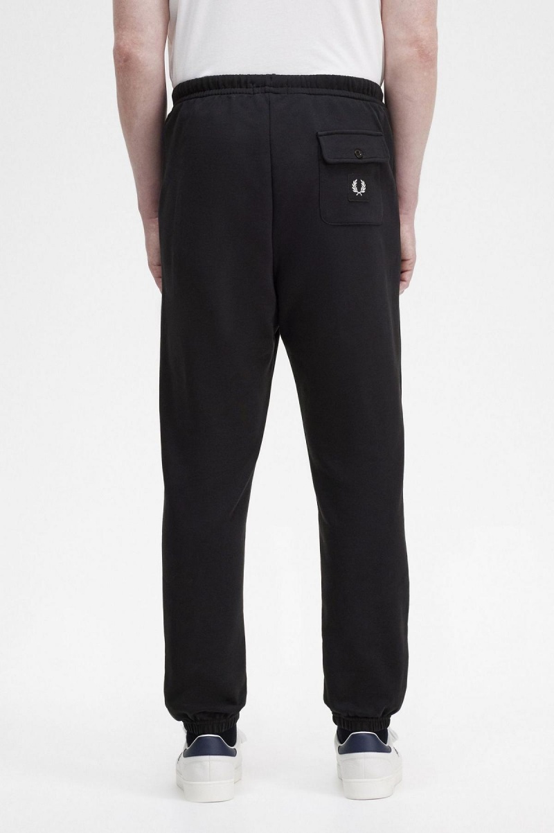 Fred Perry Badge Detail Track Pants Bukser Herre Svarte | NOQAV32528