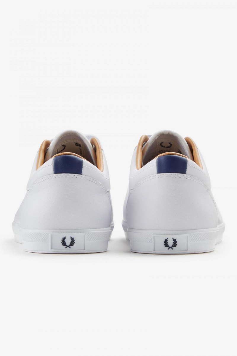 Fred Perry Baseline Sko Herre Hvite | NOXBR22962