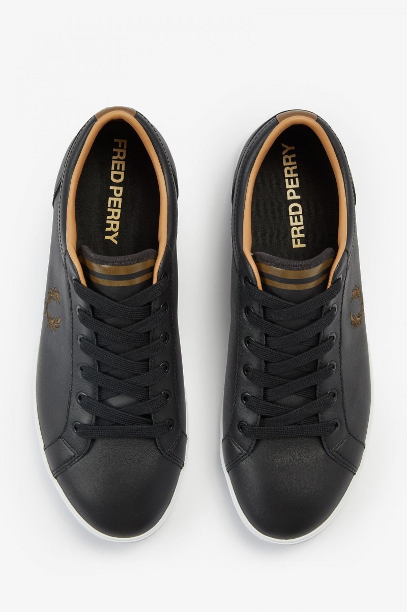 Fred Perry Baseline Sko Herre Svarte | NOJBT45281