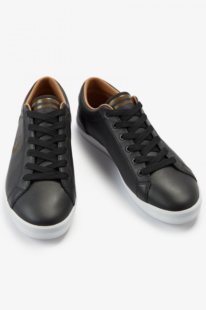 Fred Perry Baseline Sko Herre Svarte | NOJBT45281