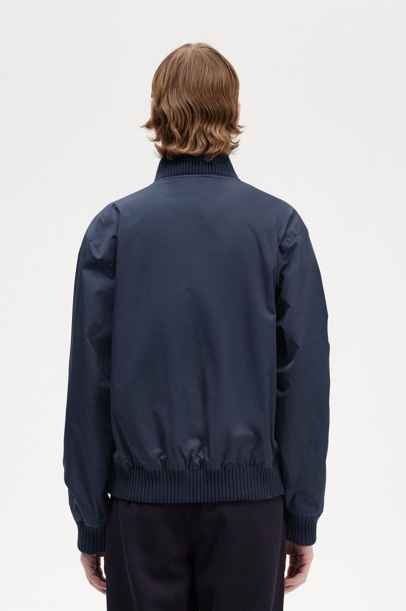 Fred Perry Bomber Frakker Herre Marineblå | XNOGW93414