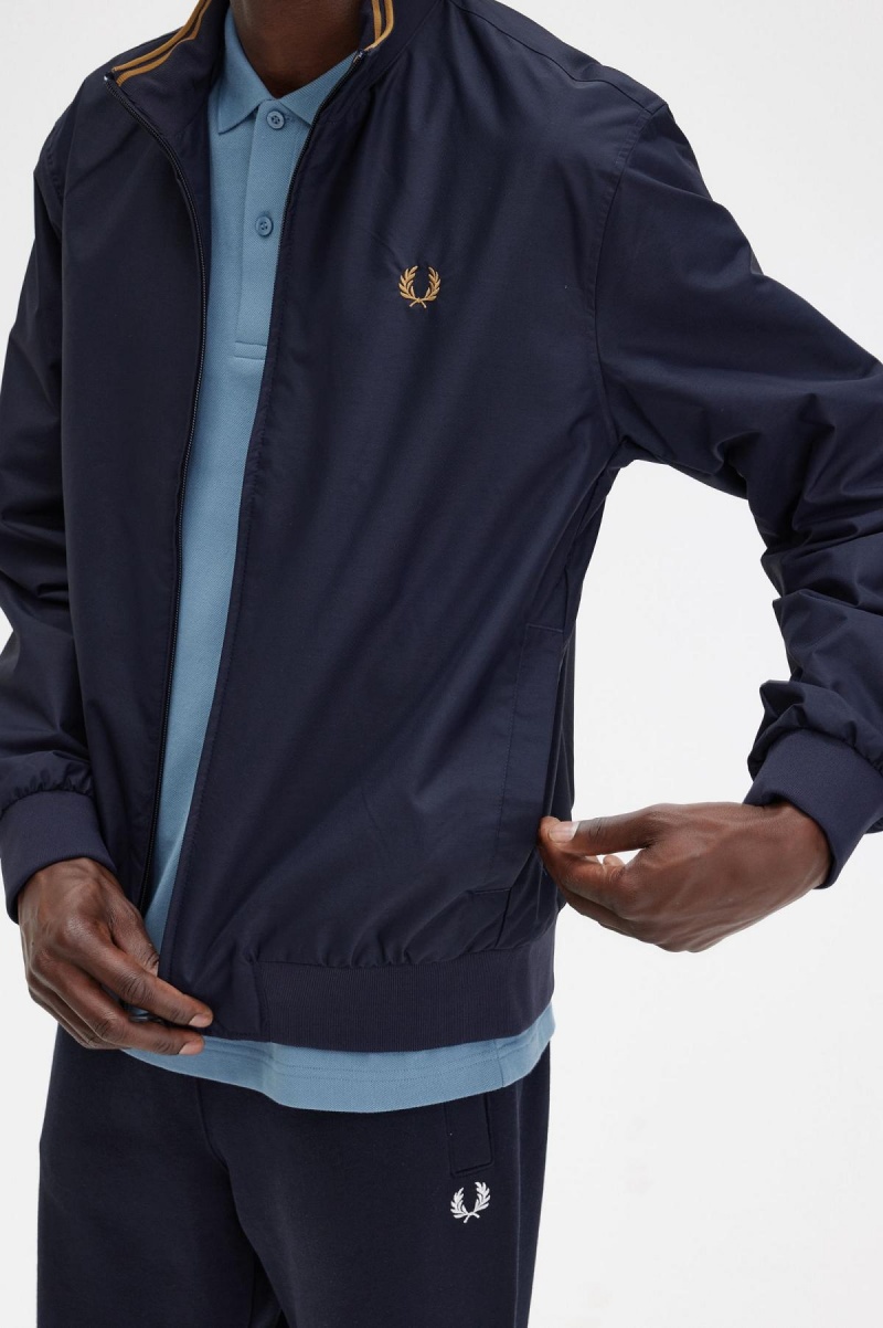 Fred Perry Brentham Frakker Herre Marineblå | LNOSX99321