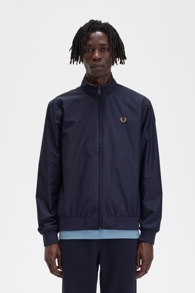 Fred Perry Brentham Frakker Herre Marineblå | LNOSX99321