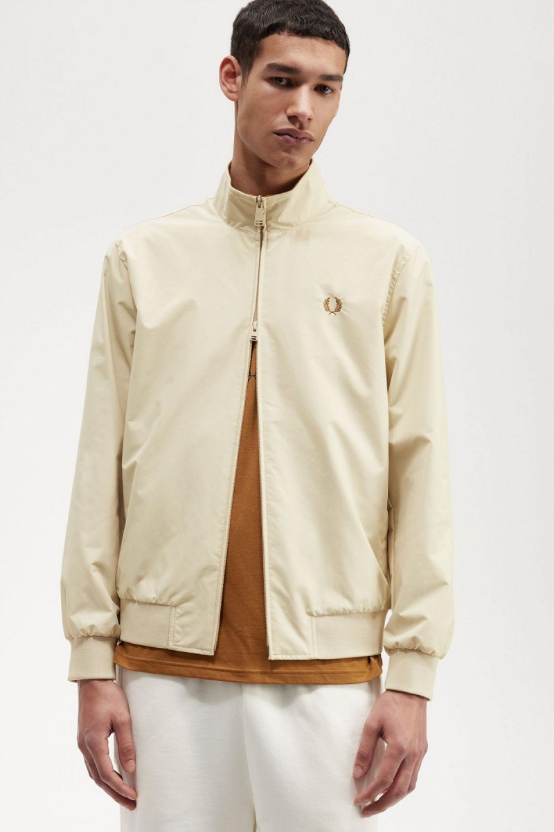 Fred Perry Brentham Frakker Herre Oatmeal | NOEGJ88380